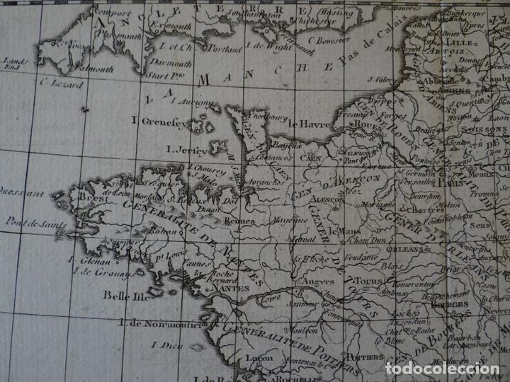 Arte: Mapa de Francia, 1779. Bonne - Foto 3