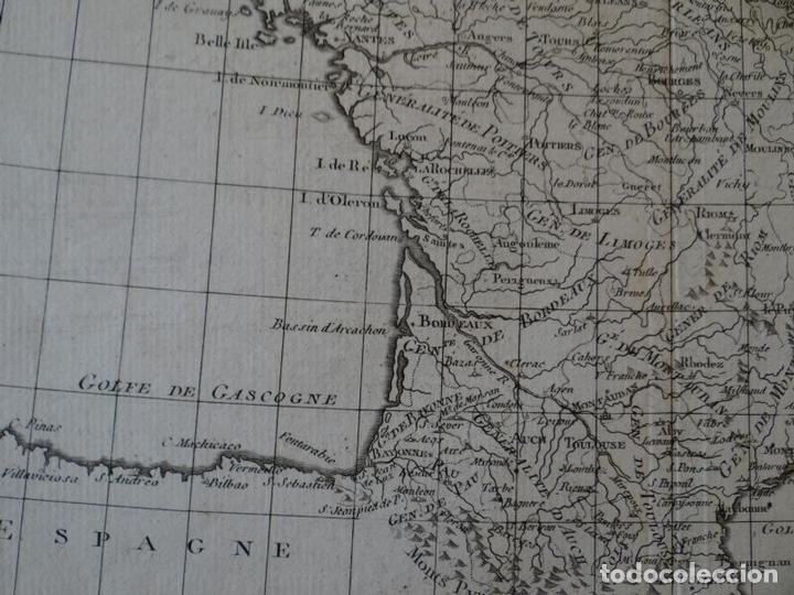 Arte: Mapa de Francia, 1779. Bonne - Foto 4