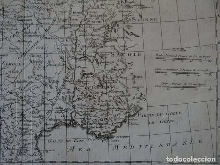 Arte: Mapa de Francia, 1779. Bonne - Foto 5
