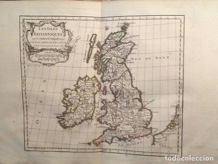 Arte: Mapa de las Islas Brit&aacute;nicas, 1778. Vaugondy - Foto 1