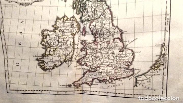 Arte: Mapa de las Islas Brit&aacute;nicas, 1778. Vaugondy - Foto 3