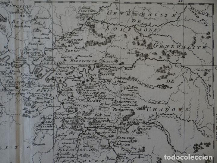 Arte: Mapa de Par&iacute;s (Francia), 1787. Moithey/Herault - Foto 4