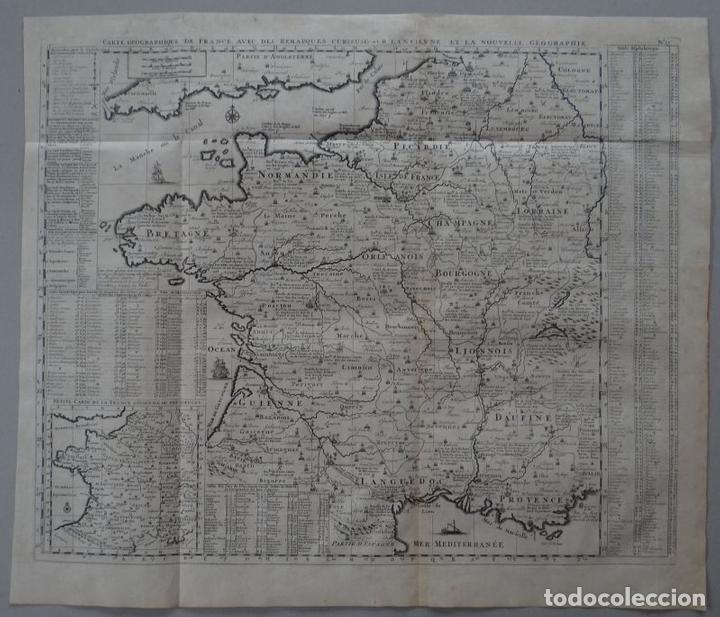 Arte: Gran mapa de Francia, 1719. Chatelain/Guedeville - Foto 1