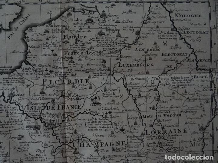 Arte: Gran mapa de Francia, 1719. Chatelain/Guedeville - Foto 2