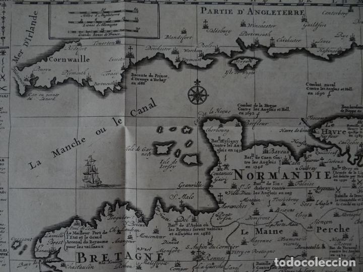 Arte: Gran mapa de Francia, 1719. Chatelain/Guedeville - Foto 3