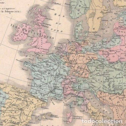 Arte: Mapa de Europa, 1895. Dussieux - Foto 2