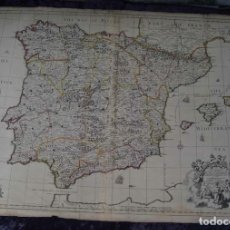 Arte: GRAN MAPA DE ESPAÑA Y PORTUGAL, 1710. JOHN SENEX. Lote 120944423