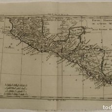 Arte: MAPA DEL SUR DE MÉXICO Y AMERICA CENTRAL, 1780. BONNE/RAYNAL. Lote 121064015