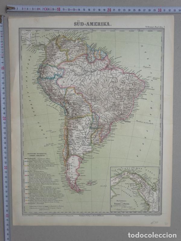Arte: Mapa de Am&eacute;rica del Sur, circa, 1850. An&oacute;nimo - Foto 1