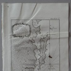 Arte: MAPA DE LA ISLA SANTA CATARINA ( SANTA CATARINA, BRASIL), 1764. BELLIN. Lote 122816251