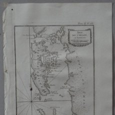 Arte: MAPA DE LA ISLA DE CHILOÉ (CHILE), 1764. BELLIN. Lote 122816851