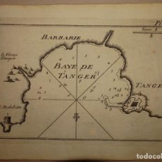 Arte: MAPA DE LA BAHÍA Y PUERTO DE TANGER EN MARRUECOS (ÁFRICA), 1801. ALLEZARD/ROUX. Lote 125150371