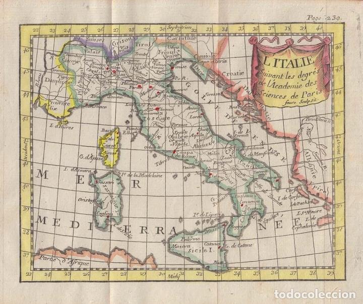 Arte: Mapa de Italia, 1772. Buffier - Foto 1