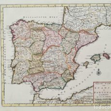 Arte: MAPA ESPAÑA Y PORTUGAL - AÑO 1647 - EN PEREFECTO ESTADO - ORIGINAL. Lote 128229615