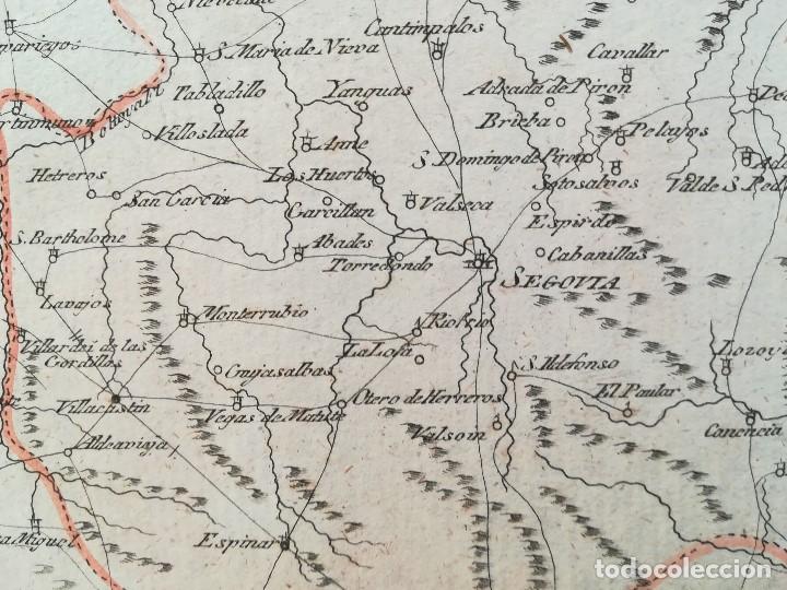 mapa de segovia y alrededores Mapa de segovia y alrededores   año 1791   orig   Vendido en Venta 