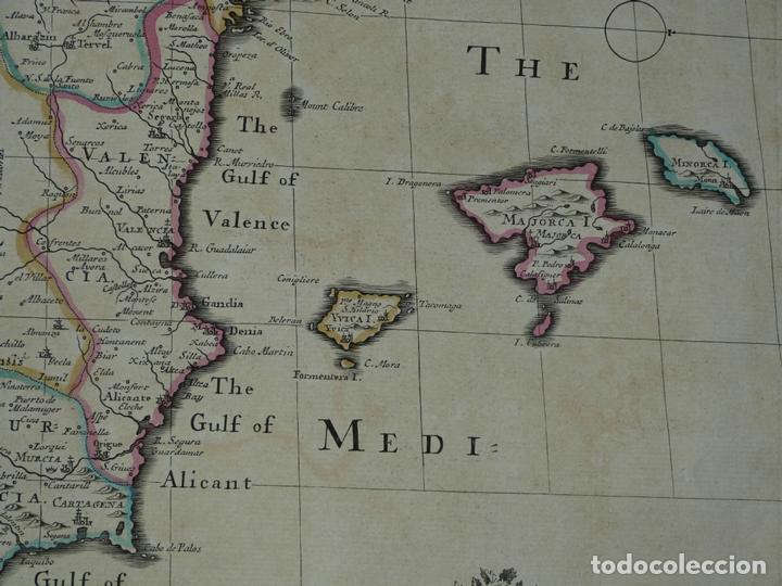 Arte: Gran mapa de España y Portugal, 1719. John Senex - Foto 9 - 129020007
