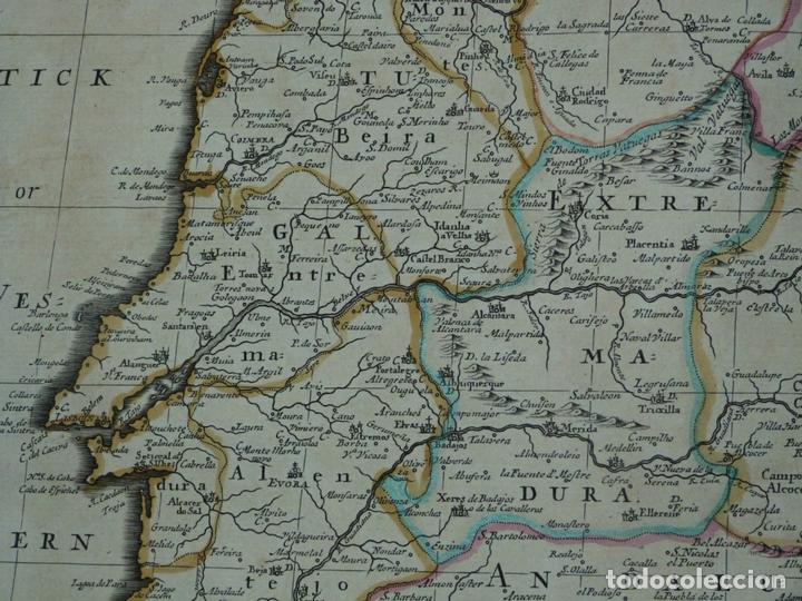 Arte: Gran mapa de España y Portugal, 1719. John Senex - Foto 11 - 129020007