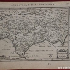 Arte: MAPA DE ANDALUCÍA (ESPAÑA), 1640. MERCATOR/HONDIUS/TAVERNIER/JANSONIUS