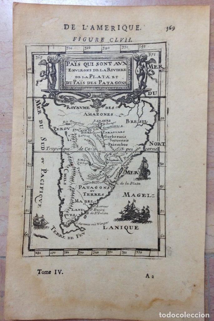 Arte: Mapa de Am&eacute;rica del Sur, 1683. Mallet - Foto 2