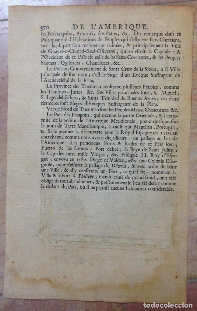 Arte: Mapa de Am&eacute;rica del Sur, 1683. Mallet - Foto 5
