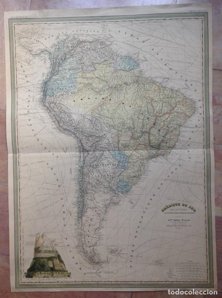 Arte: Mapa de Am&eacute;rica del Sur, 1850. Dufour - Foto 1