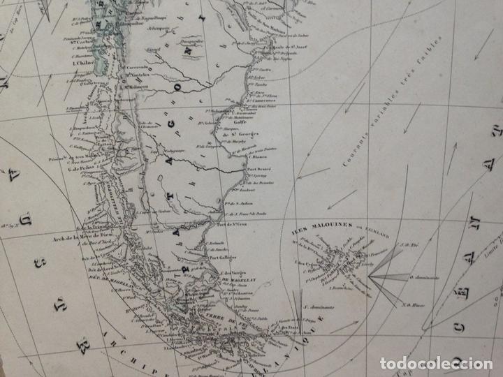 Arte: Mapa de Am&eacute;rica del Sur, 1850. Dufour - Foto 3