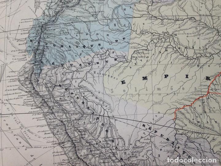 Arte: Mapa de Am&eacute;rica del Sur, 1850. Dufour - Foto 6