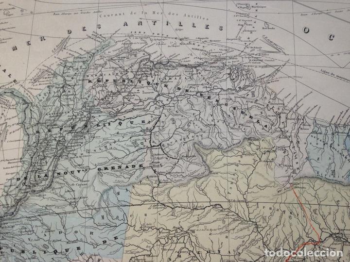 Arte: Mapa de Am&eacute;rica del Sur, 1850. Dufour - Foto 9