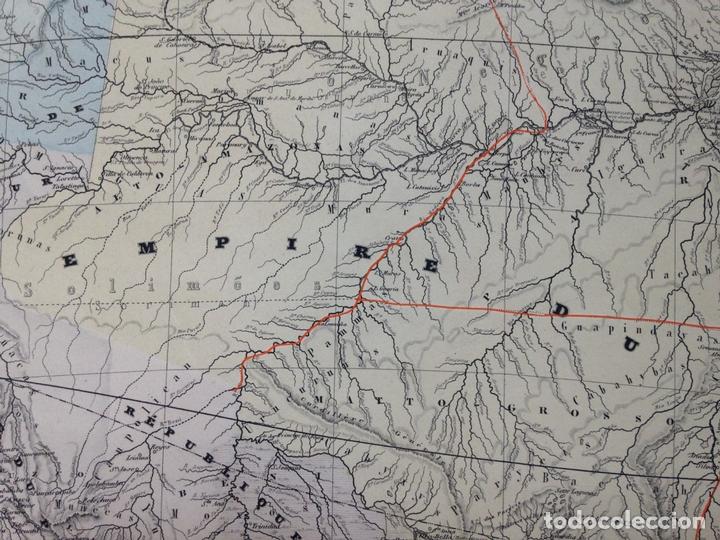 Arte: Mapa de Am&eacute;rica del Sur, 1850. Dufour - Foto 10