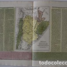 Arte: MAPA DE ARGENTINA, URUGUAY, CHILE, PARAGUAY,... (AMÉRICA DEL SUR),1835. TASSO/ LAS CASES. Lote 141507500
