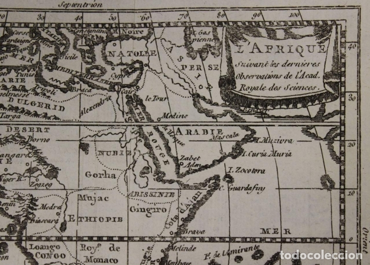 Arte: Mapa de &Aacute;frica e islas atl&aacute;nticas, 1760. Buffier/Macquart - Foto 4