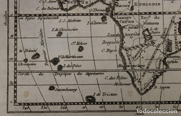 Arte: Mapa de &Aacute;frica e islas atl&aacute;nticas, 1760. Buffier/Macquart - Foto 5