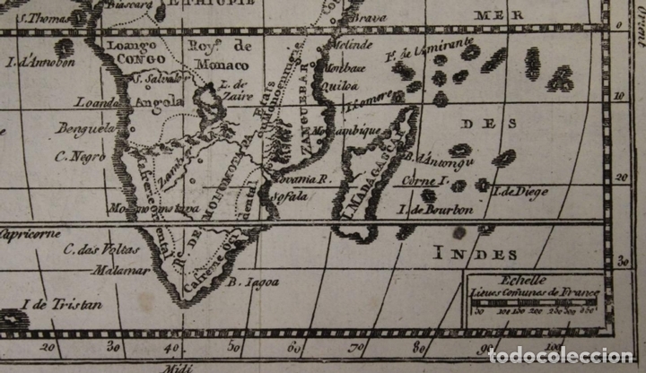 Arte: Mapa de &Aacute;frica e islas atl&aacute;nticas, 1760. Buffier/Macquart - Foto 6