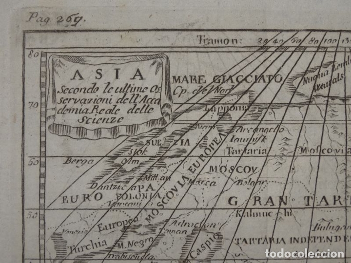Arte: Mapa de Asia, hacia 1750. Buffier - Foto 3
