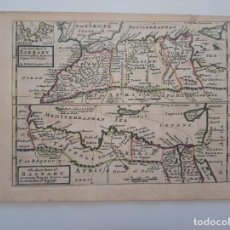 Arte: 1732 HERMAN MOLL MAPA THE WEST PART OF BARBARY FEZ MAROCCO ALGERIA TRIPOLI EAST MAP