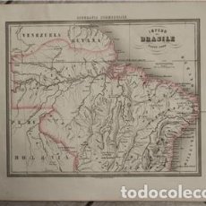 Arte: MAPA DEL NORTE DEL ANTIGUO IMPERIO DE BRASIL (AMÉRICA DEL SUR), 1857. MARMOCCHI. Lote 148001840