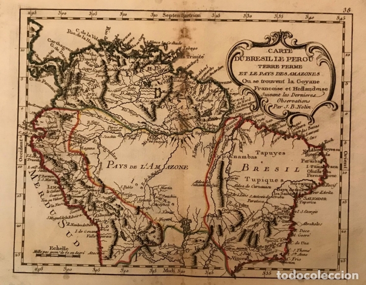 MAPA DEL NORTE DE SUDAMÉRICA (AMÉRICA DEL SUR), 1781. NOLIN/MODHARE (Arte - Cartografía Antigua (hasta S. XIX))