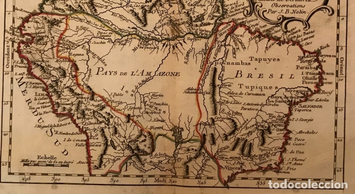 Arte: Mapa del norte de sudamérica (América del sur), 1781. Nolin/Modhare - Foto 3 - 148967746