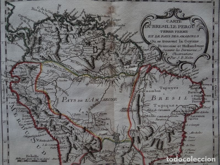 Arte: Mapa del norte de sudamérica (América del sur), 1781. Nolin/Modhare - Foto 5 - 148967746