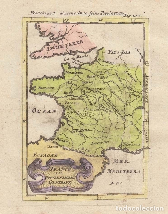 Arte: Mapa de Francia, 1685. Mallet - Foto 1