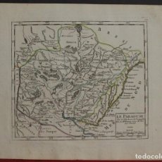 Arte: MAPA DE URUGUAY, PARAGUAY Y ARGENTINA (AMÉRICA DEL SUR), 1749. DIDIER Y GILLES ROBERT VAUGONDY. Lote 149370416