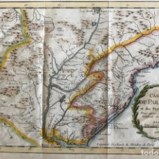Arte: MAPA DE URUGUAY Y PARAGUAY , 1756. BELLIN/PREVOST. Lote 149575077