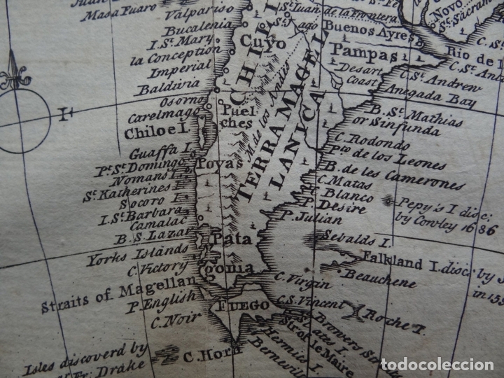 Arte: Mapa de Am&eacute;rica del sur, 1754. E. Bowen - Foto 4