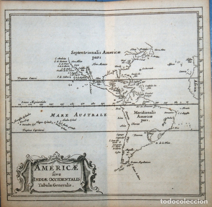 Arte: Mapa de América del norte, centro y sur, 1661. Clüver/Bertius - Foto 1 - 150085300
