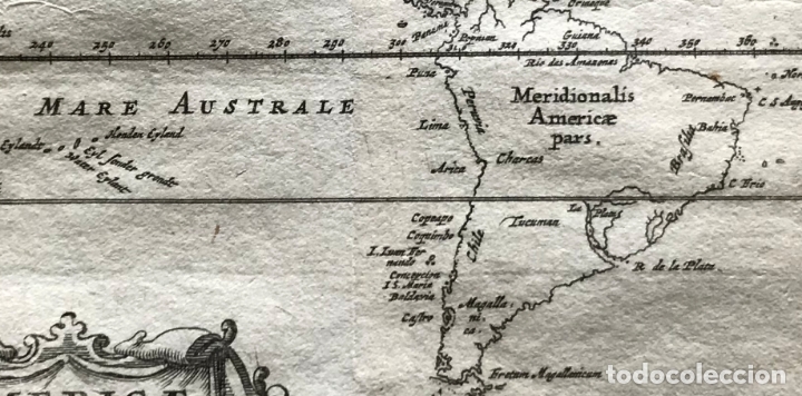 Arte: Mapa de América del norte, centro y sur, 1661. Clüver/Bertius - Foto 4 - 150085300