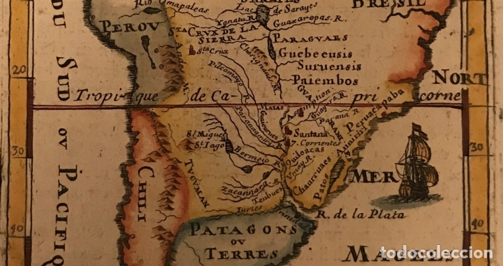 Arte: Mapa de Am&eacute;rica del sur, 1683. A. Mallet - Foto 5