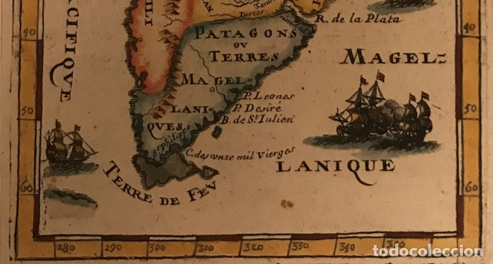 Arte: Mapa de Am&eacute;rica del sur, 1683. A. Mallet - Foto 6