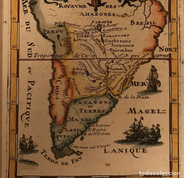 Arte: Mapa de Am&eacute;rica del sur, 1683. A. Mallet - Foto 7