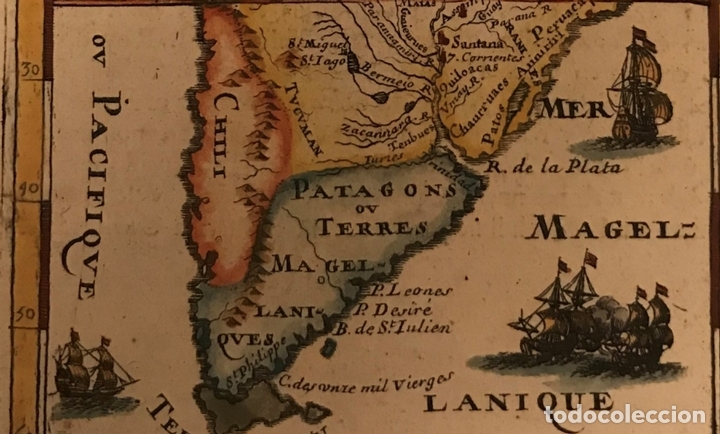 Arte: Mapa de Am&eacute;rica del sur, 1683. A. Mallet - Foto 9