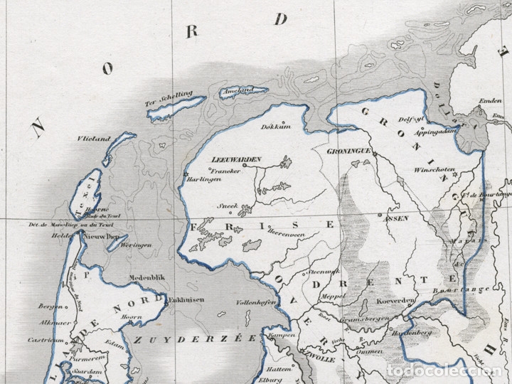 mapa de holanda y bélgica por louis dussieux. g - Comprar ...